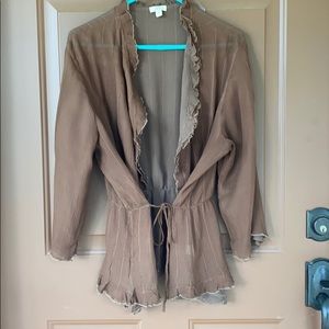 3/4 Sleeve, flouncy & sheer silk layering blouse